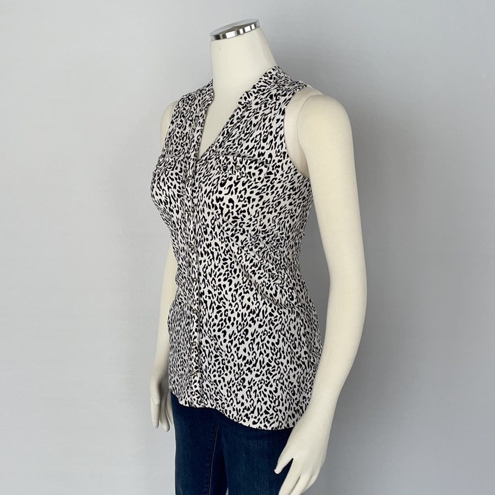 WHBM Leopard Sleeveless Top Size Small - Picture 12 of 16